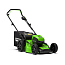 Газонокосилка Greenworks GD60LM46HPK8, 60V, 46 см, бесщеточная, с АКБ 8 А/ч и ЗУ