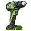 Дрель шуруповерт Greenworks DD560 24V, АКБ 4 А.ч и ЗУ