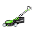 Газонокосилка Greenworks GLM1241, 220V, 1200 Вт, 40 см, щеточная