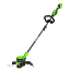 Триммер Greenworks GD24LT331K2, 24V, 33 см, бесщеточный, с АКБ 2 А/ч и ЗУ 2А