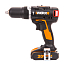 Дрель-шуруповерт  WORX WX367.3, 20V, ударная, бесщеточная, с 2xАКБ 2 А/ч и ЗУ + кейс