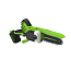 Мини-пила цепная Greenworks GD24CS15K2, 24V, 15 см, бесщеточная, с АКБ 2 А/ч и ЗУ 2А