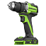 Дрель шуруповерт Greenworks DD560 24V, АКБ 4 А.ч и ЗУ