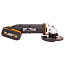 Угловая шлифмашина  WORX WX803, 20V, 125 мм, щеточная, с 2xАКБ (2 А/ч и 4 А/ч) и ЗУ + кейс