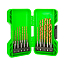 Набор сверл HSS-TiN 1,5-8,0 мм с шестигранным хвостовиком в кейсе Greenworks 2943907, (22 шт.)
